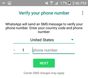 whatsapp verification sms
